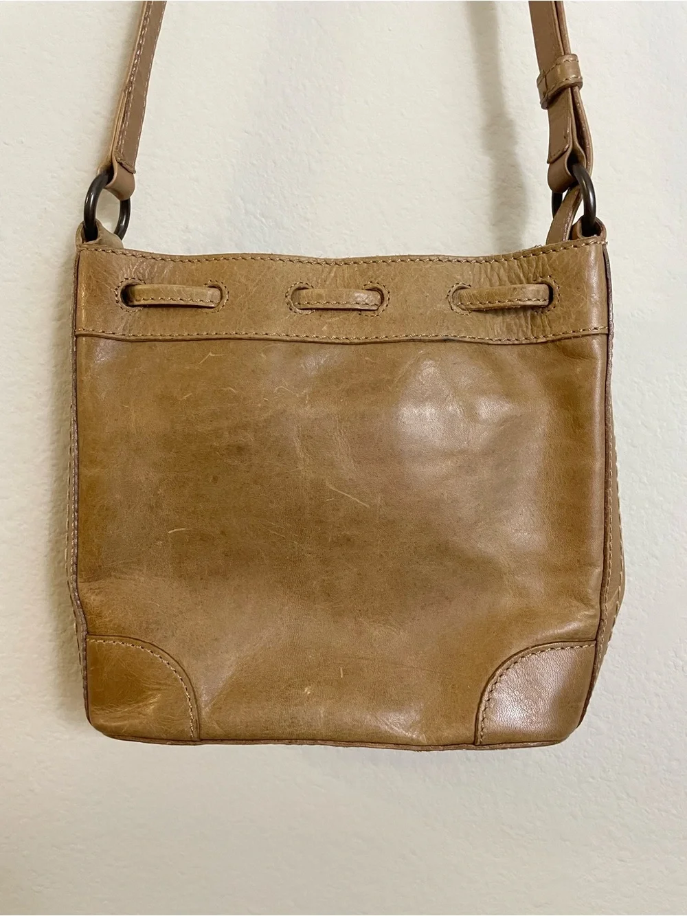 Frye Melissa Drawstring Leather Bucket Bag